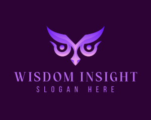 Intelligence Owl Eyes logo design