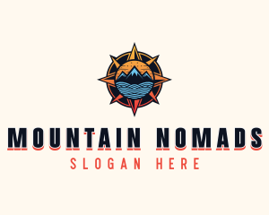 Mountain Sea Compass logo design