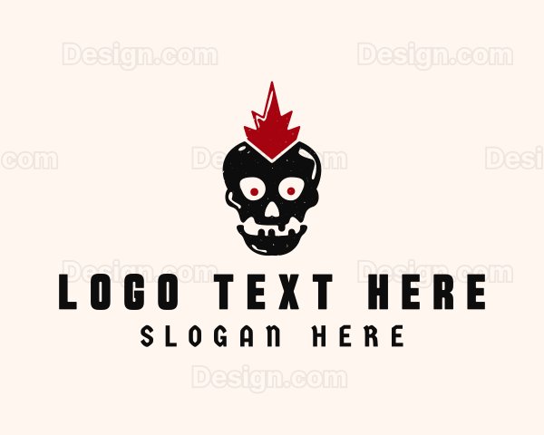 Skater Punk Skull Logo