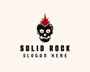 Skater Punk Skull logo design