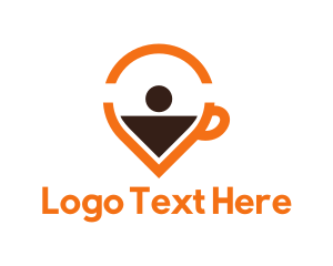 Coffee - Coffee Location Pin logo design