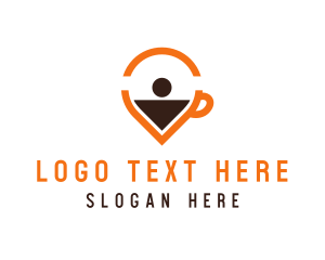 Coffee Location Pin logo