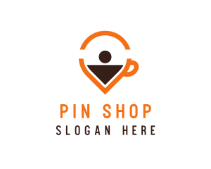 Coffee Location Pin logo