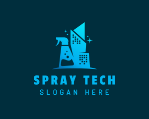 Building Sanitary Spray logo design