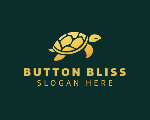 Gold Sea Turtle Animal logo design