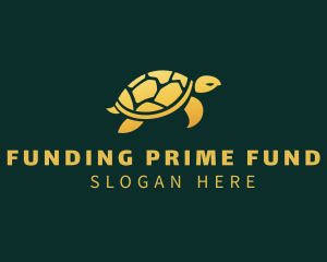 Gold Sea Turtle Animal logo design