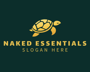 Gold Sea Turtle Animal logo design