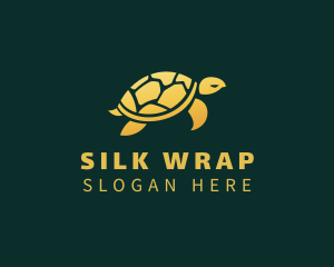 Gold Sea Turtle Animal logo design