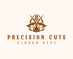 Scissors Barber Haircut logo design