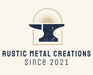 Rustic Metal Anvil  logo design