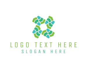 Flooring Pattern Letter X Logo