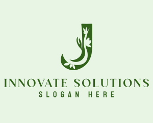 Organic Vegan Letter J logo