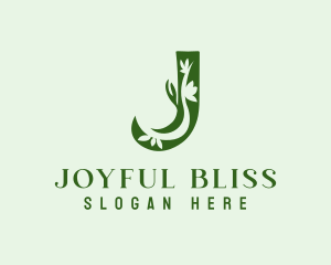 Organic Vegan Letter J logo design