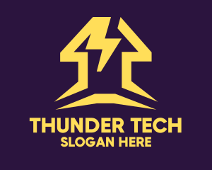 Thunder Real Estate House logo design