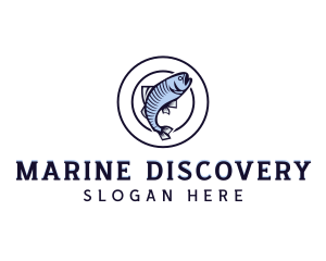 Marine Fish Fishery logo design