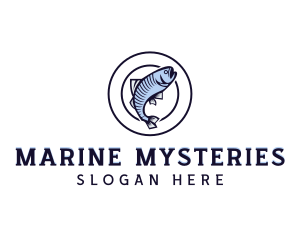 Marine Fish Fishery logo design