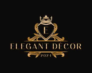 Shield Crown Decorative logo design