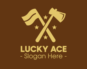 Flag Axe Lumberjack, logo design