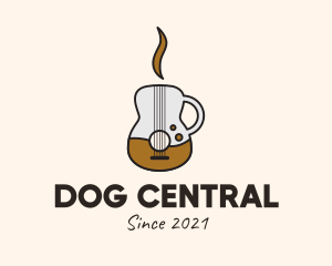 Coffee Guitar Mug logo design