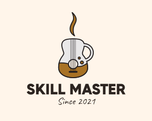 Coffee Guitar Mug logo design