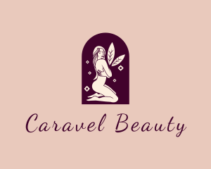 Flower Woman Naked Beauty logo design