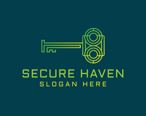 Security Maze Key logo design