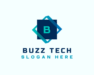 Gradient Tech Cube logo design