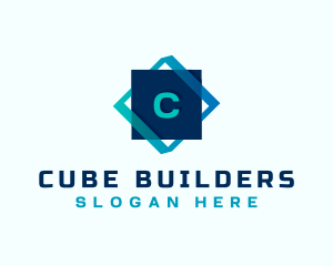 Gradient Tech Cube logo design