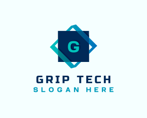 Gradient Tech Cube logo design