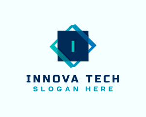 Gradient Tech Cube logo design