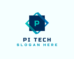 Gradient Tech Cube logo design