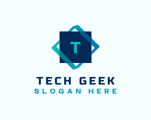 Gradient Tech Cube logo design