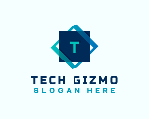 Gradient Tech Cube logo design