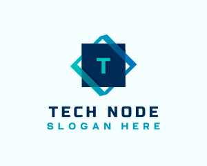 Gradient Tech Cube logo design