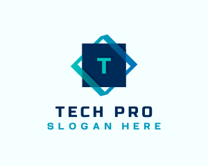 Gradient Tech Cube logo design