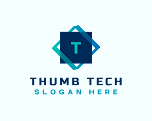 Gradient Tech Cube logo design