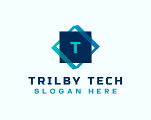 Gradient Tech Cube logo design