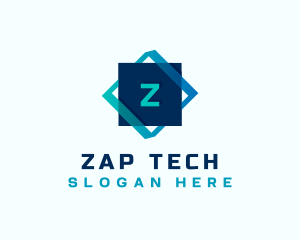 Gradient Tech Cube logo design