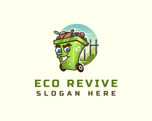 Garbage Recycling Bin logo design