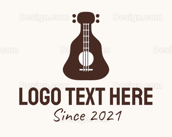 Brown Guitar Bottle Logo