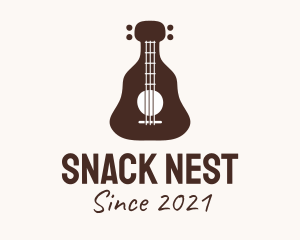 Brown Guitar Bottle  logo design