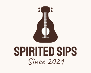 Brown Guitar Bottle  logo design