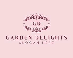 Garden Floral Wedding logo design