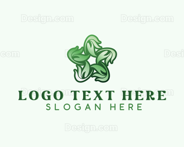 Natural Herb Leaves Logo