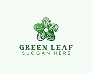 Natural Herb Leaves  logo design