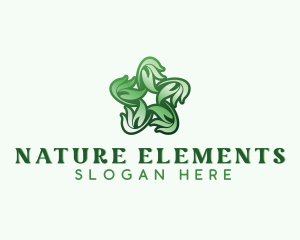 Natural Herb Leaves  logo design