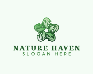 Natural Herb Leaves  logo design