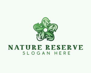 Natural Herb Leaves  logo design