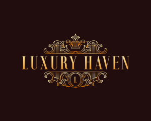 Luxury Monoline Crown logo design