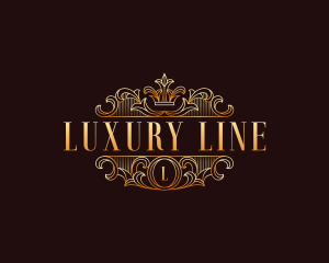 Luxury Monoline Crown logo design